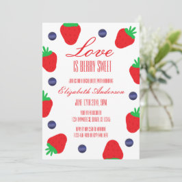 Kärlek är Berry Sweet Fruit Bachelorette Party Inbjudningar