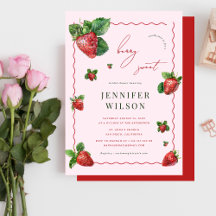 Kärlek är Berry Sweet Rosa Strawberry Möhippa