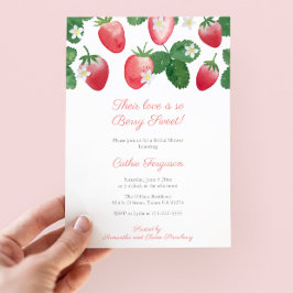 Kärlek är Berry Sweet Strawberry Möhippa Inbjudningar
