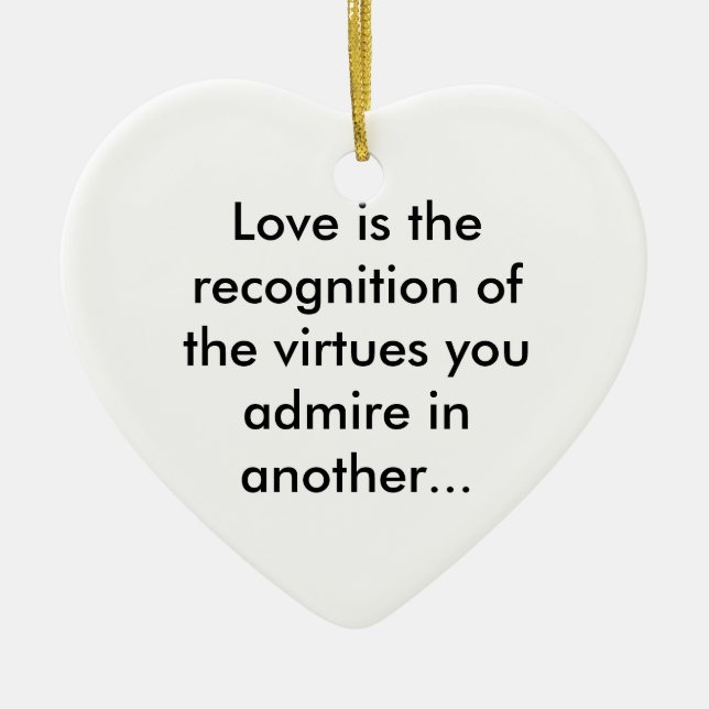 Kärlek är beundran julgransprydnad keramik (Framsidan)