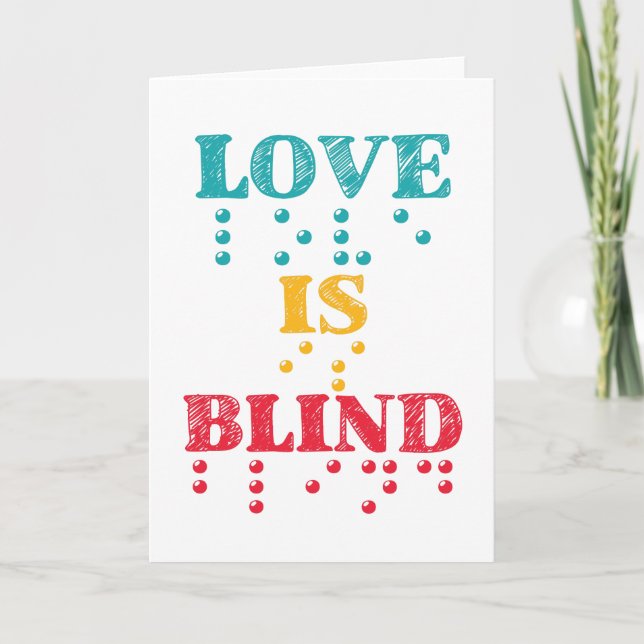 Kärlek är Blind Braille Helgkort (Framsida)