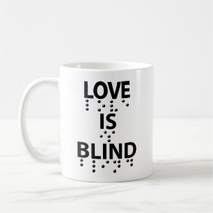Kärlek är Blind Braille Kaffemugg