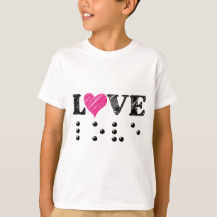 Kärlek är Blind Braille T Shirt