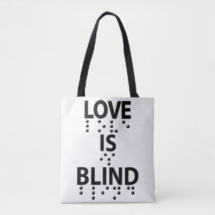 Kärlek är Blind Braille Tygkasse
