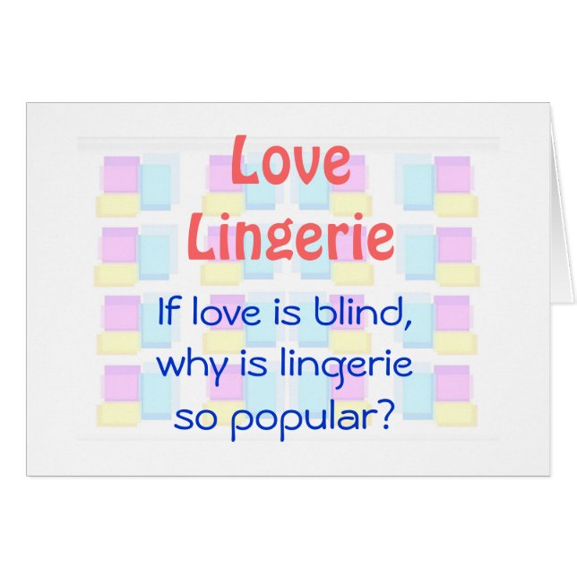 Kärlek är blind hälsningskort (Framsidan Horizontal)