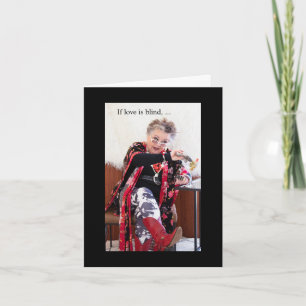 Kärlek är Blind på hjärtans dagskort Kort