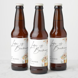 Kärlek är Blommigten Brewing Möhippa Ölflaska Etikett