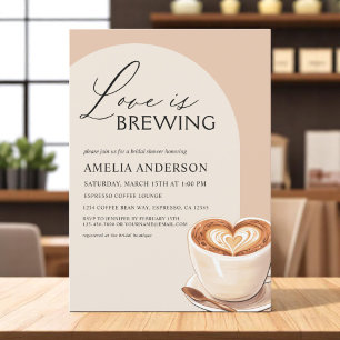 Kärlek är Brewing Arch Coffee Möhippa Inbjudningar