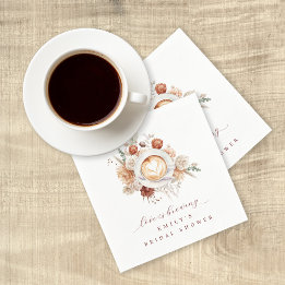 Kärlek är Brewing Boho Rustic Blommigt Möhippa Pappersservett