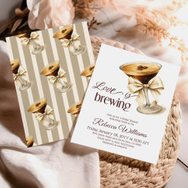 Kärlek är Brewing Bow Espresso Martini Möhippa Inbjudningar