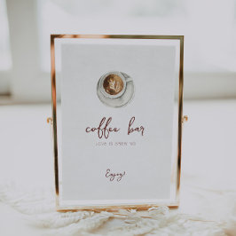 Kärlek är Brewing Coffee Pub Sign Poster