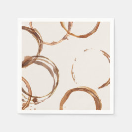 Kärlek är Brewing Coffee Ringar Papper Napkins Pappersservett