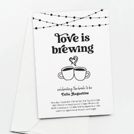 Kärlek är Brewing Coffee Tea Par / Möhippa Inbjudningar