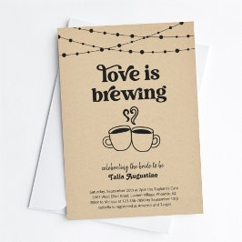 Kärlek är Brewing Coffee Tea Par / Möhippa Inbjudningar