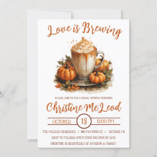 Kärlek är Brewing, Pumpkin Spice Latte Möhippa Inbjudningar