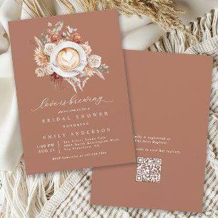 Kärlek är Brewing Rustic Boho Blommigt Möhippa Inbjudningar