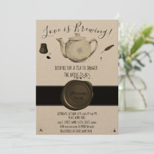 Kärlek är Brewing Tea Möhippa Inbjudningar