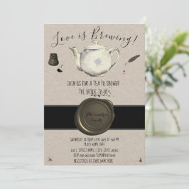 Kärlek är Brewing | Tea Möhippa Inbjudningar