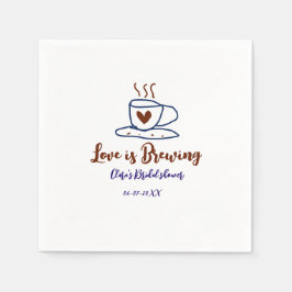 Kärlek är Bröstblått möhippa, lägg till namn Pappersservett