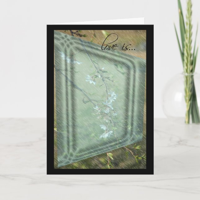 Kärlek är~ Cherry Blommar-årskort Kort (Framsida)