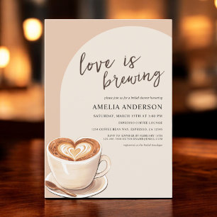 Kärlek är Chic Arch Coffee Möhippa Inbjudningar
