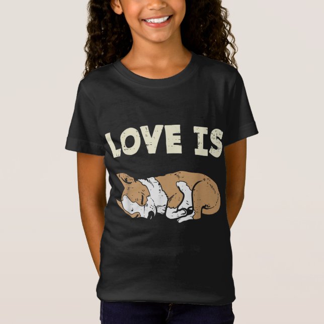 Kärlek är Chihuahua Chiwawa Animal Pet Hund älskar T Shirt (Framsida)