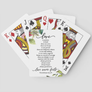 Kärlek är Corinthians Scripture Verse Couples Casinokort