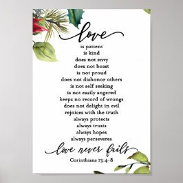 Kärlek är Corinthians Scripture Verse Couples Poster