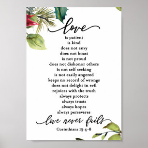Kärlek är Corinthians Scripture Verse Couples Poster