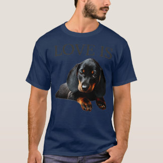 Kärlek är Dachshund Hund T Shirt