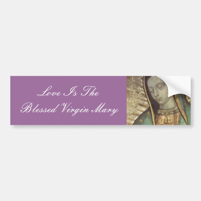 KÄRLEK ÄR DEN BLESSERADE VIRGIN MARY BILDEKAL (Framsidan)