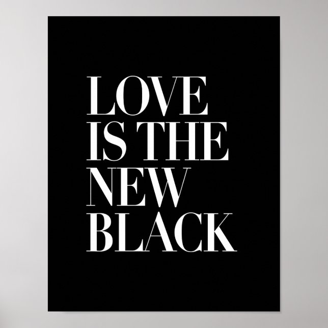 KÄRLEK ÄR DEN NYA BLACK POSTER (Framsidan)