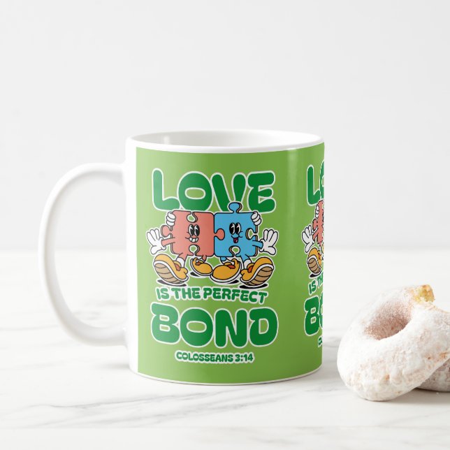 Kärlek är den perfekta bandet kaffemugg (Med munk)