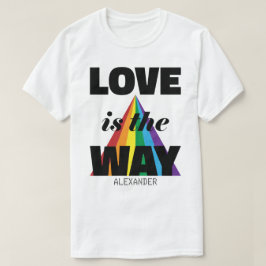 Kärlek är den svarta regnbågens Personlig i Namn T Shirt