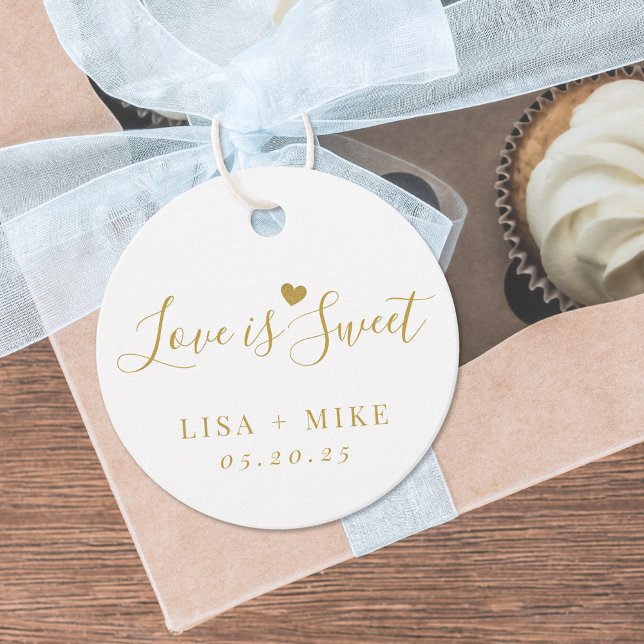 Kärlek är den svenska Personligen Bröllop-rundan Gåvor Etiketter (Skapare uppladdad)