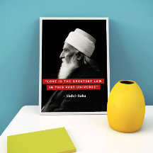 "Kärlek är den Underbarare lagen" Poster Bahai Typ
