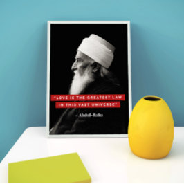 "Kärlek är den Underbarare lagen" Poster Bahai Typ