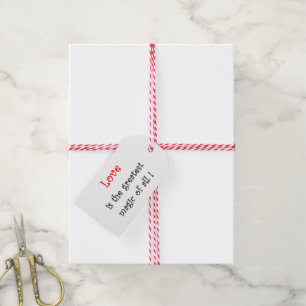 Kärlek är den Underbarare Magic of All Gift Märkre Presentetikett