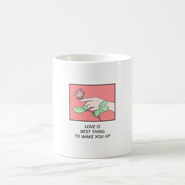 Kärlek är det bästa sak att väcka upp Valentineser Kaffemugg (Center)