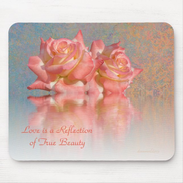 Kärlek är en återspegling av True Beauty Mousepad Musmatta (Framsidan)