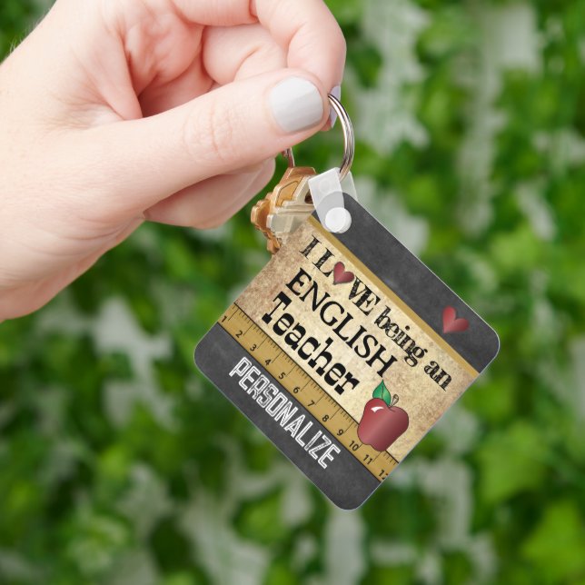 Kärlek är en engelsk lärare nyckelring (Hand)