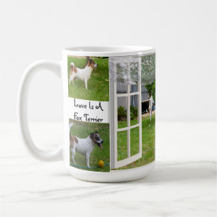 Kärlek är en Fox Terrier. Kaffemugg