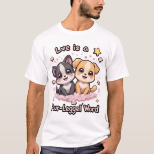 Kärlek är en fyraåldrad Hund av Ord T-Shirt Cute P