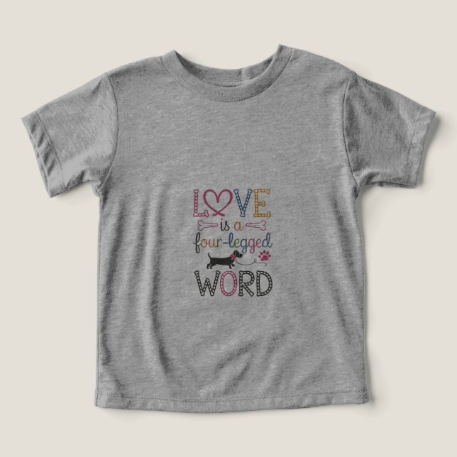"Kärlek är en fyraåldrad Ord" T-Shirt (Design Framsida)