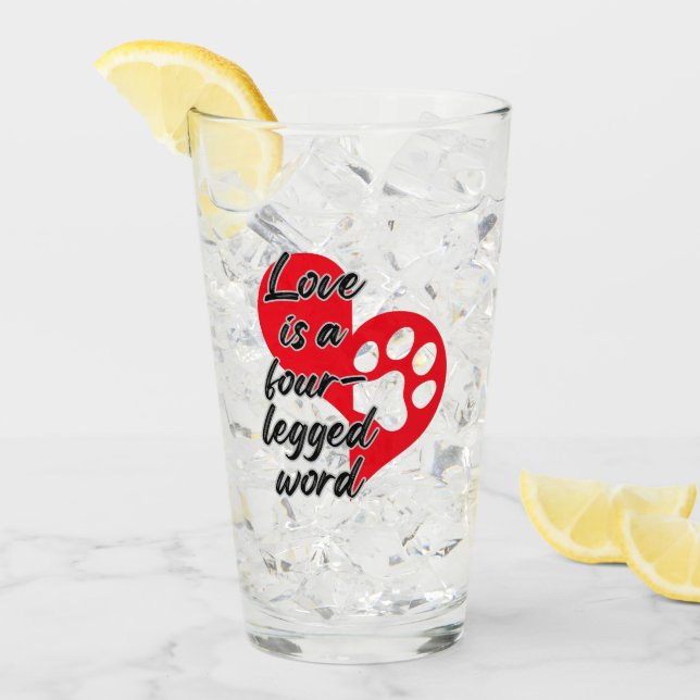 Kärlek är en fyraårig ord.w glaskopp (Framsida Ice)