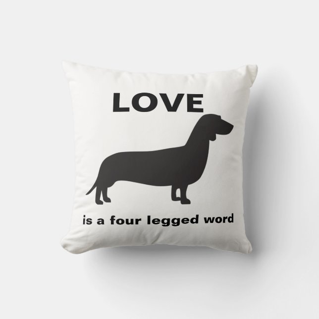 kärlek är en fyraårig pelare i ord kudde (Framsida)