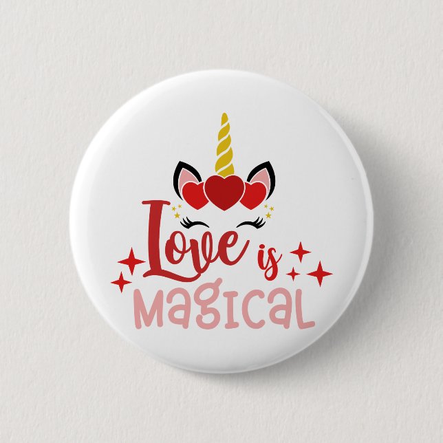 Kärlek är en magisk förening knapp (Framsida)