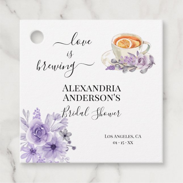 Kärlek är en Möhippa-Blommigt-orchid-förmån Gåvor Etiketter (Framsida)