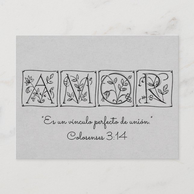 Kärlek är en Perfekt Bond för Union~Scripture~Span Vykort (Framsida)