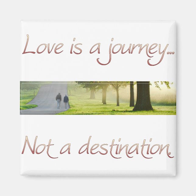 Kärlek är en resa magnet (Framsidan)